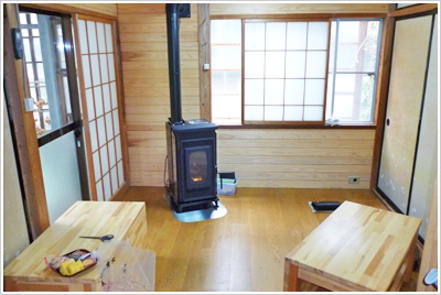 [写真]U様宅 ペレットストーブ設置イメージ