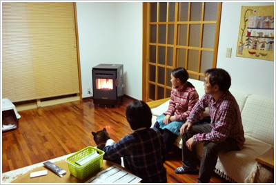 [写真]N様宅 ペレットストーブ設置イメージ