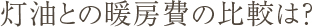 Q11.灯油との暖房費の比較は？